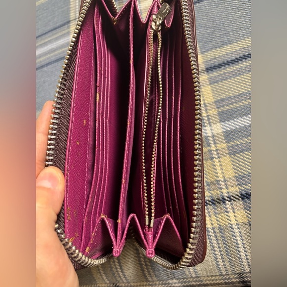 Coach Floral Zip Around Accordion Wallet with Credit Card Pocket Slip - Picture 7 of 7